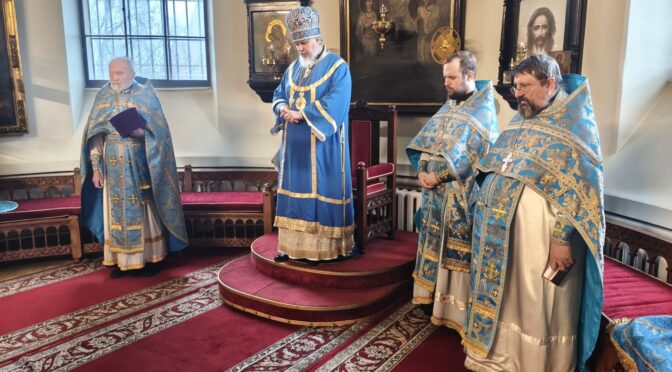 Торжество Благовещения Пресвятой Богородицы в Великий Вторник в Борисо-Глебском кафедральном соборе города Даугавпилса